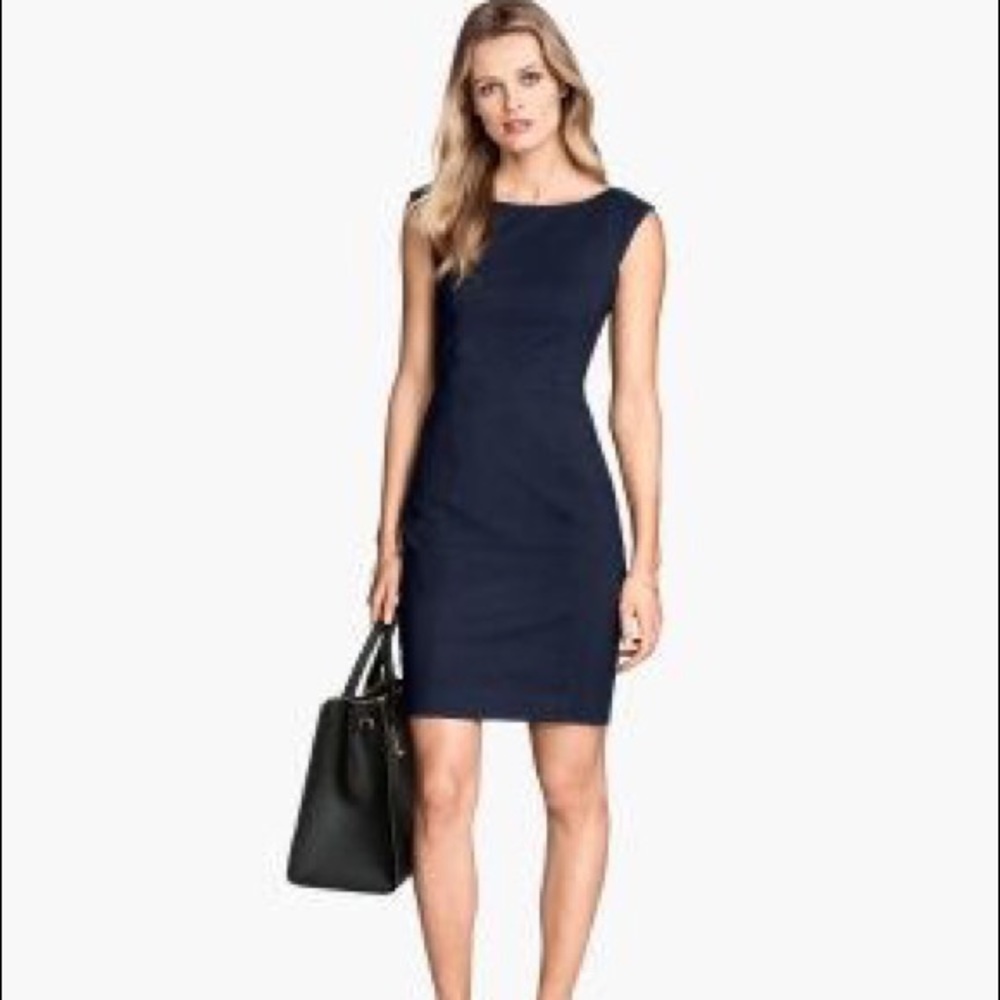 H&M Navy Pencil Dress Size 4
